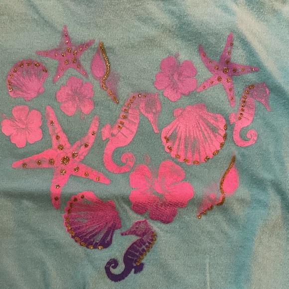 Pair of sea theme / seahorse shirts - Picture 3 of 7